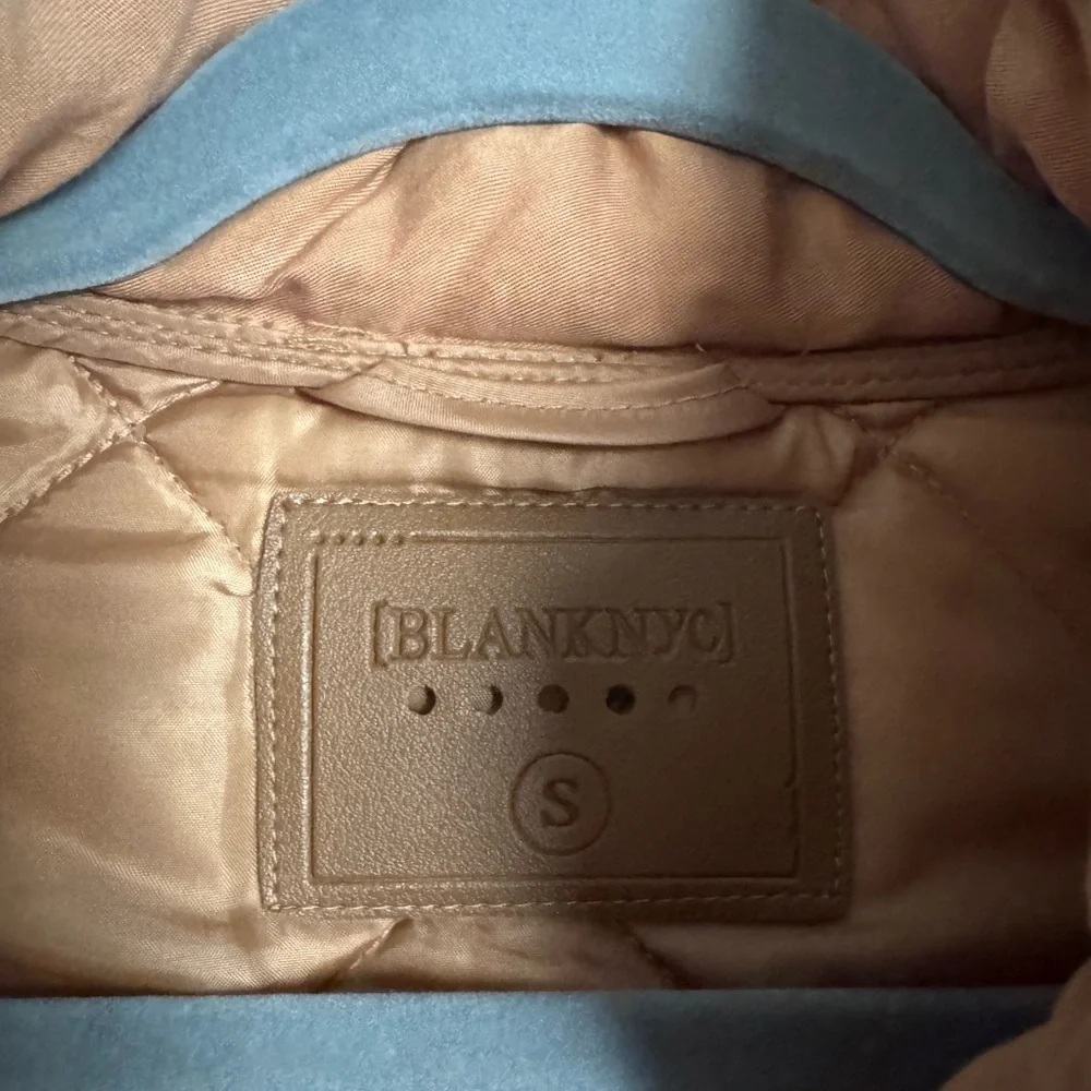 Blank NYC Tan Camel Cropped Quilted Jacket - Picture 4 of 6